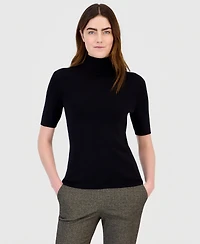 Anne Klein Women's Half-Sleeve Turtleneck Sweater