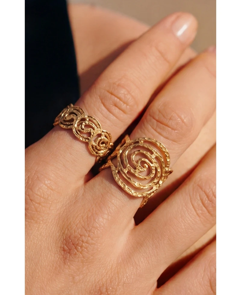 Retro Chic Mono Spiral Small Ring