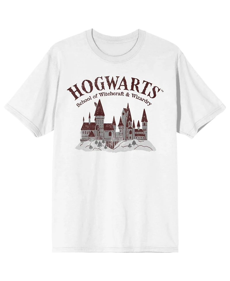 Harry Potter Hogwarts Play on White Short Sleeve Adult T-Shirt-5XL