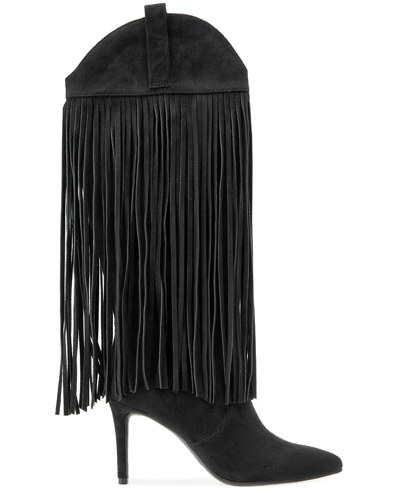 Christian Siriano Women's Appti Fringe Pointed Toe Boot