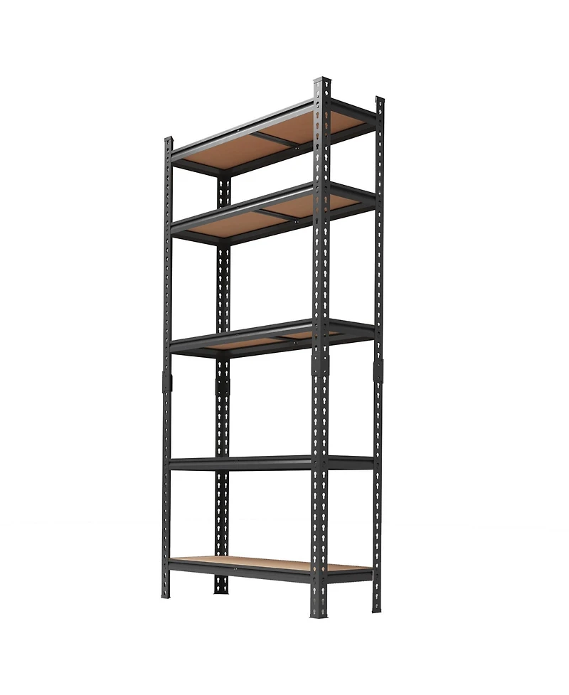 homfan Storage Shelves, Heavy Duty Metal Shelving Unit with Adjustable Shelves for Pantry or Basement