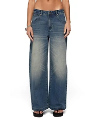Edikted Women's Sabira Low Rise Baggy Jeans