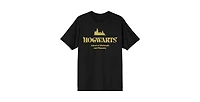 Harry Potter Men's Hogwarts Title Destination on Black Short Sleeve Adult T-Shirt-3XL