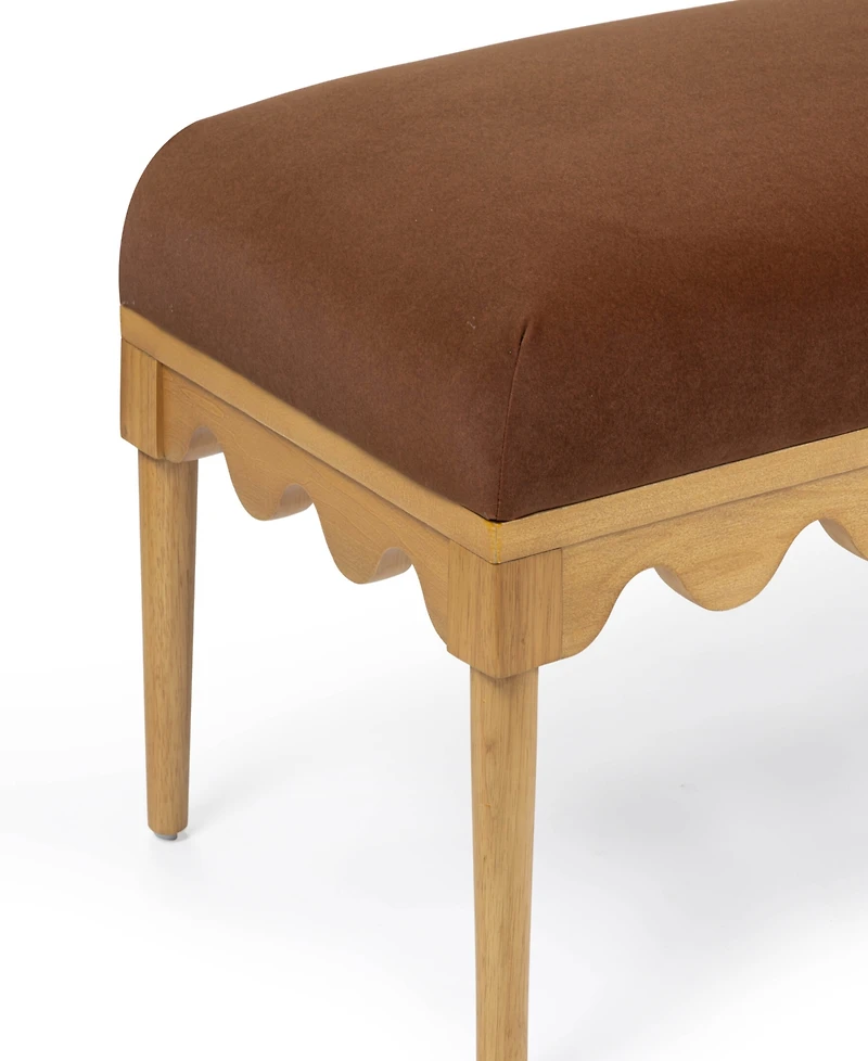 Tov Furniture Oodle 56.5" Fabric Mohair Bench