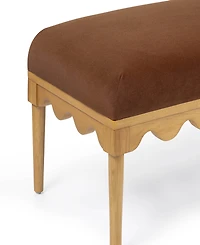 Tov Furniture Oodle 56.5" Fabric Mohair Bench