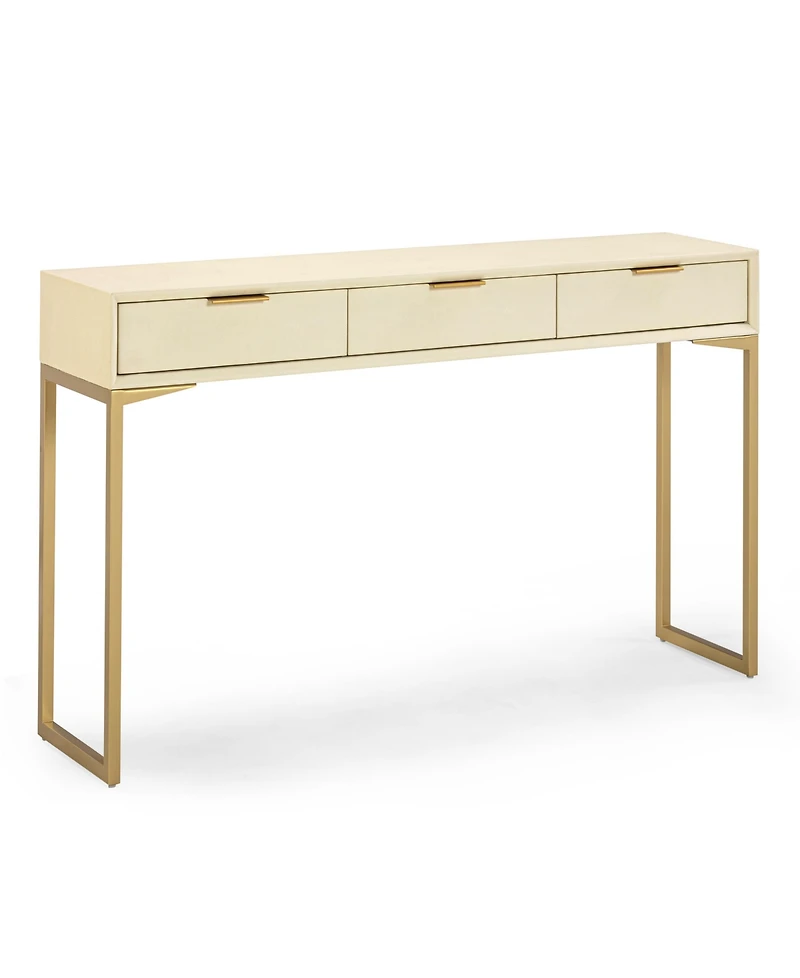 Tov Furniture Pesce Shagreen 29.8" Wood Rectangle Console Table