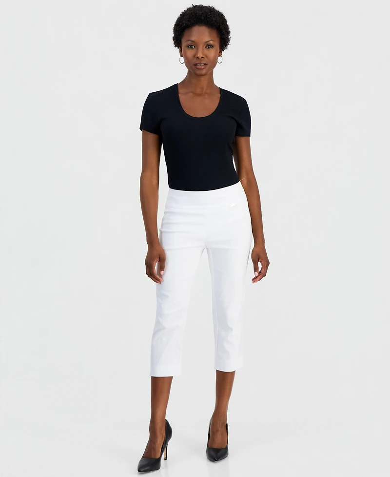 I.n.c. International Concepts Petite Tummy-Control Pull-On Capri Pants