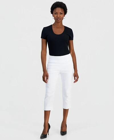 I.n.c. International Concepts Petite Tummy-Control Pull-On Capri Pants