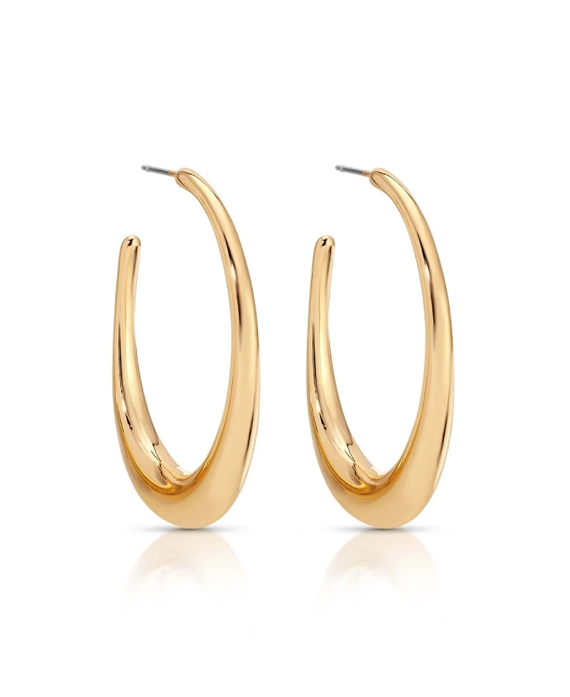 Ettika 18k Gold-Tone Plated Essential Gilded Hoop Earrings