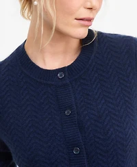 Charter Club Women's 100% Cashmere Herringbone Cardigan, Macy's Exclusive