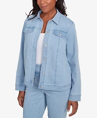 Alfred Dunner Petite Classic Fit Denim Jacket