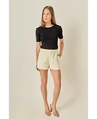 English Factory Women's Textured Shorts