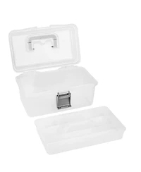 Xdovet 2 Layer Plastic Craft Organizer Box Sewing Arts