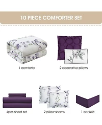Stratford Park Kinton Floral 10-Piece Comforter Set