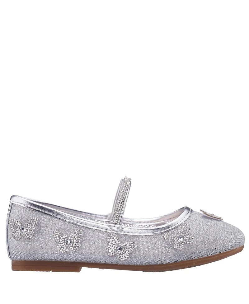 Nina Girls Silver Mesh Ballet Shoe