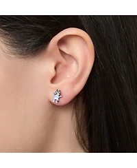 Bluey Earrings Set 6 Pairs Official License, Fashion Studs, Hoops, and Bluey and Bingo Dangle Charm Earrings with Crystals