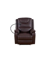 Clihome Zero Gravity Power Recliner with comfortable lying degree, Massage, Heating and Phone Holder, Side Pockets, Usb Charge Ports