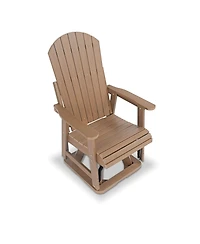 Mega Casa Hips All-Weather Outdoor Swivel Patio Glider, Heavy-Duty Rocker Chair with 360-Degree Rotation and Removable Cup Holder