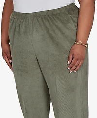 Alfred Dunner Plus Corduroy Elastic Waist Pants