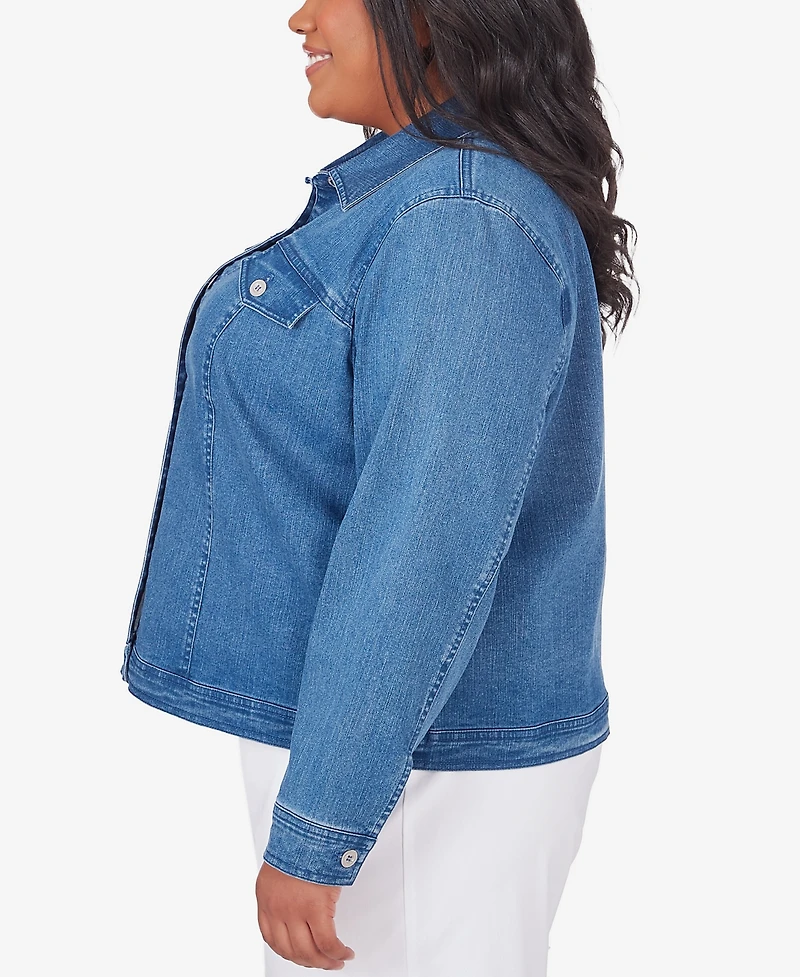 Alfred Dunner Plus Fit Denim Jacket