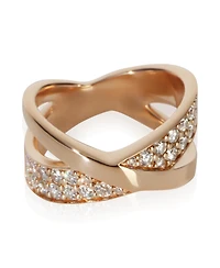Pre-Owned Tiffany & Co Rose Gold Diamond Atlas X Wide Ring