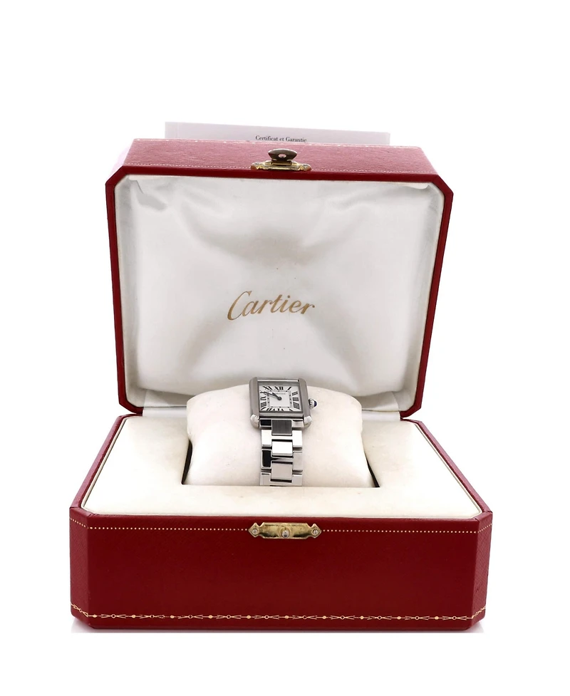 Pre-Owned Cartier Tank Solo Quartz Watch in Stainless Steel 24mm