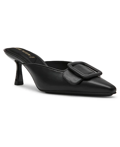 Anne Klein Women's Akcassia Snip Toe Kitten Heel Slip-On Mules
