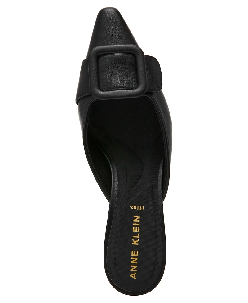 Anne Klein Women's Akcassia Snip Toe Kitten Heel Slip-On Mules