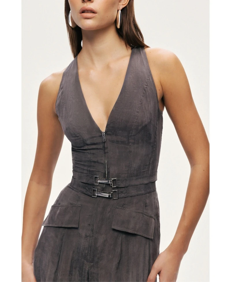 Nocturne Women's Metal Belt Detail Jumpsuit