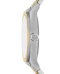 Armani Exchange Men's Sync Quartz Day-Date Two-Tone Stainless Steel Watch 42mm