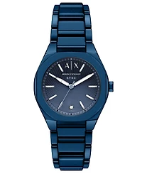 Armani Exchange Women's Sync Quartz Blue Stainless Steel Watch 36mm