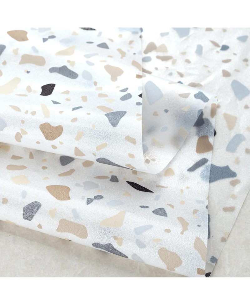 Rt Designers Collection 90GSM Peva Glit Printed Terrazzo Shower Curtain.
