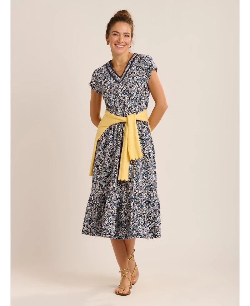 Brakeburn Women's Lucia Tiered Midi Dress
