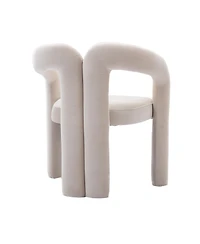 Clihome Contemporary Designed Fabric Upholstered Dining ChairmBarrel Side Chairs Kitchen Armchair for Living Room set of 2