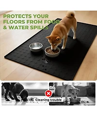 Aronkl Extra Large Food Grade Silicone Pet Mat Waterproof Non-Slip Washable Multi Use