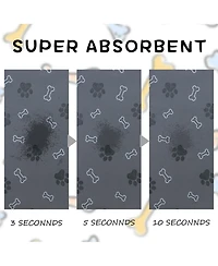 Aronkl Pet Cat Dog Feeding Mat Non-Slip Quick Dry Absorbent Easy Clean Durable