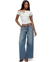 Edikted Women's Jubilee Off Shoulder Henley Top