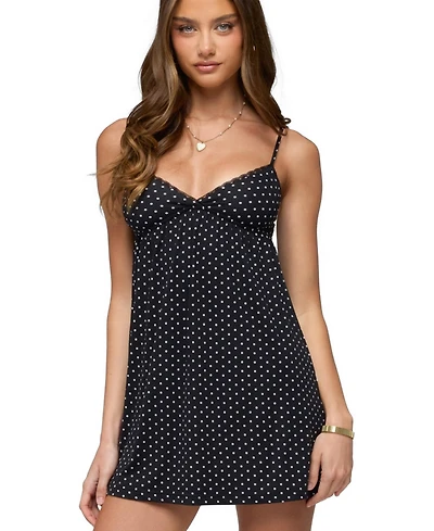 Edikted Women's Reigna Lacey Polka Dot Mini Dress
