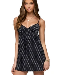 Edikted Women's Reigna Lacey Polka Dot Mini Dress