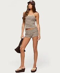Edikted Women's Jody Striped Ribbed Tank Top