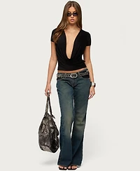 Edikted Women's Vanie Deep Cowl Neck Top