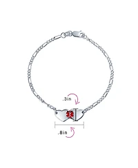 Bling Jewelry Dainty Heart Medical Identification Blank Id Bracelet .925 Sterling Silver Small Wrist