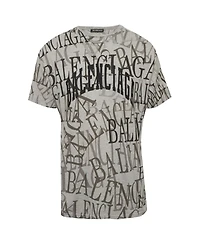 Pre-Owned Balenciaga Men's Logo Print Jersey T-Shirt
