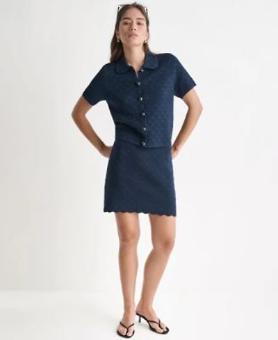 Bcbg Suits Scallop Hem Skirt Suit