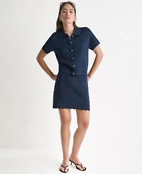 Bcbg Suits Scallop Hem Skirt Suit