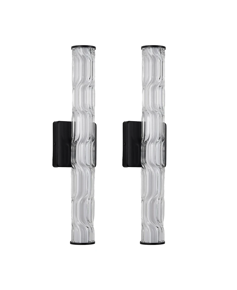 Midola 19.7" Bathroom Wall Sconce Set of 2, Modern Single Sconce Wall Lighting, Upgrated K9 Crystal Bronze Wall Light, Bedroom Vanity Sconce