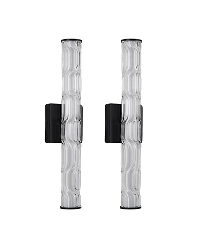 Midola 19.7" Bathroom Wall Sconce Set of 2, Modern Single Sconce Wall Lighting, Upgrated K9 Crystal Bronze Wall Light, Bedroom Vanity Sconce