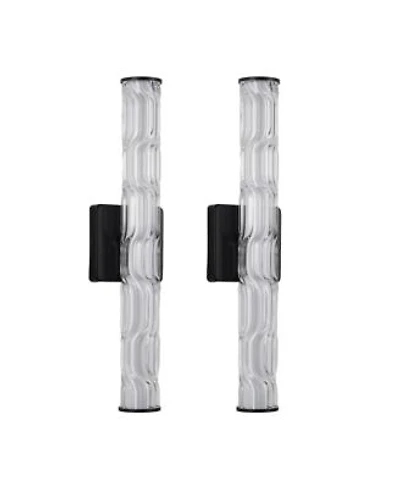 Midola 19.7 Bathroom Wall Sconce Set Of 2 Modern Single Sconce Wall Lighting Upgrated K9 Crystal Bronze Wall Light Bedroom Vanity Sconce