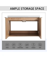 Sillysis Modern Wall Mounted Double Sink Bathroom Vanity Set