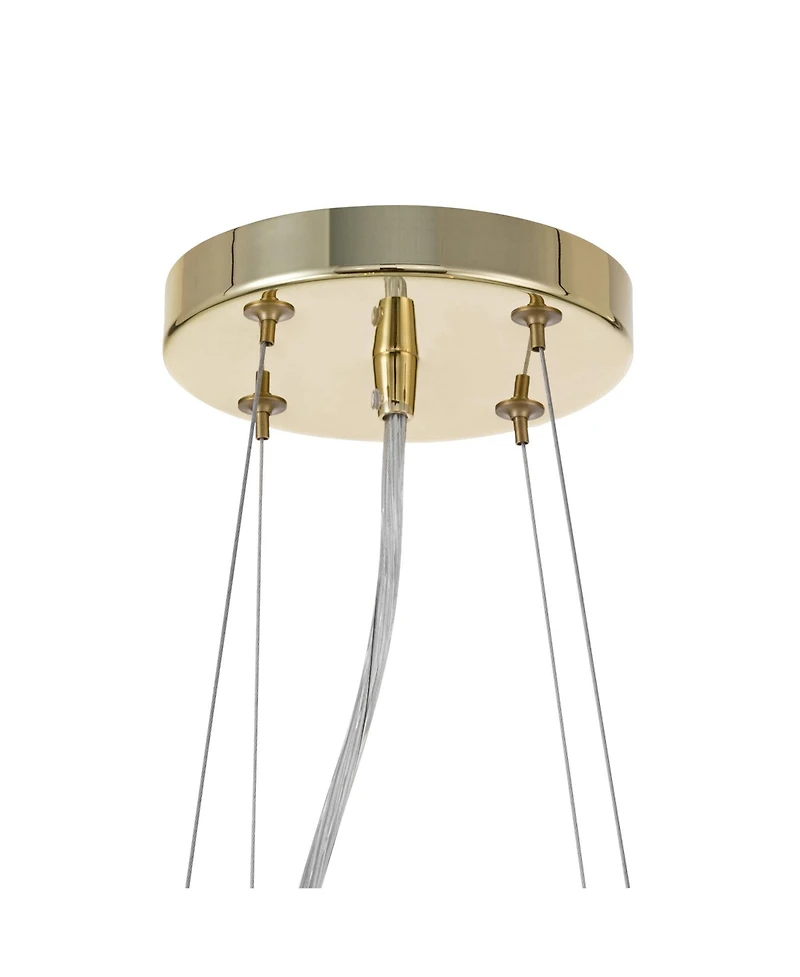 Possini Euro Design Descanso Gold and Ceramic 10-Light Chandelier